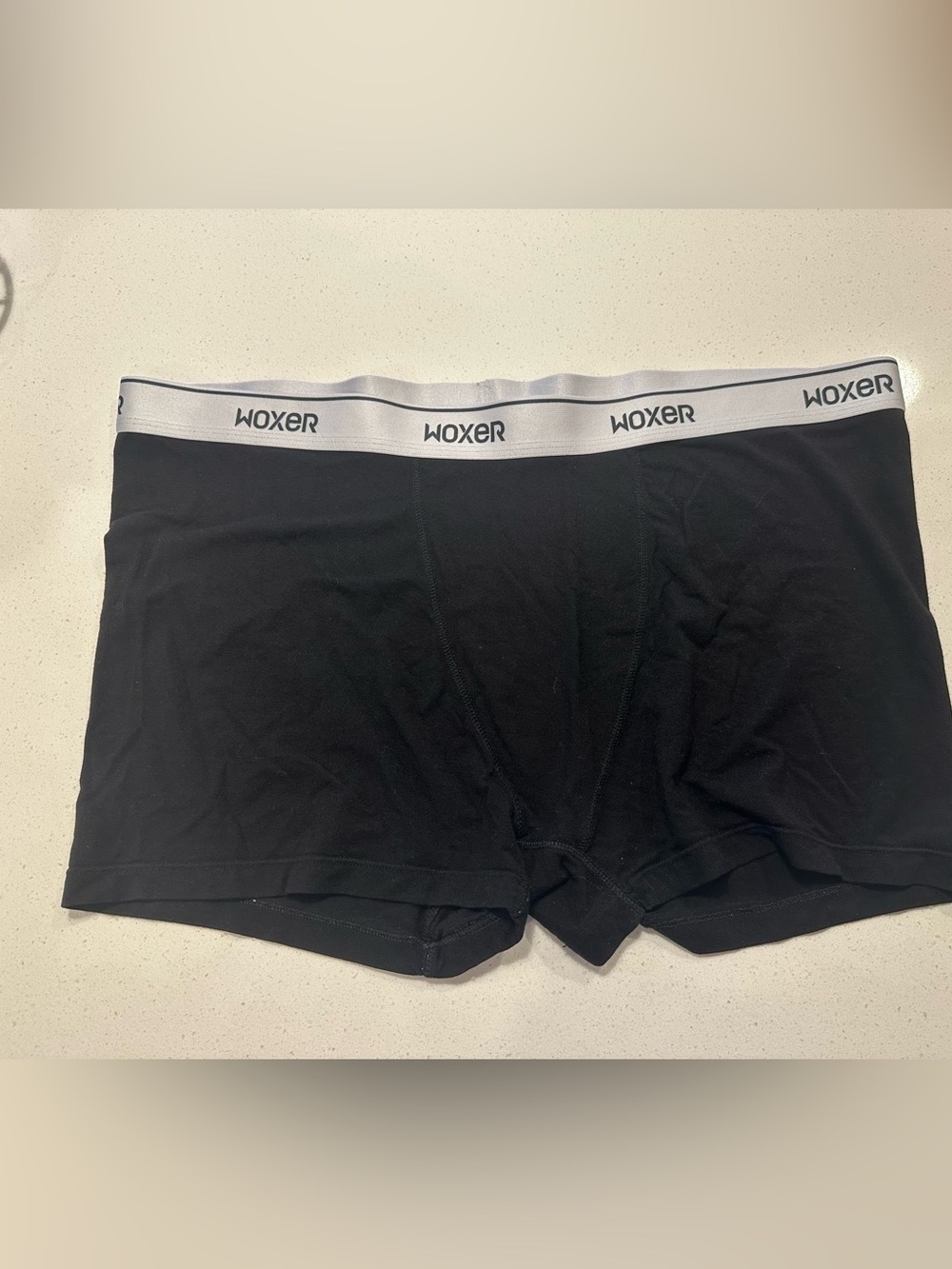 Woxer Black Boxer Briefs with Branded Waistband 3x